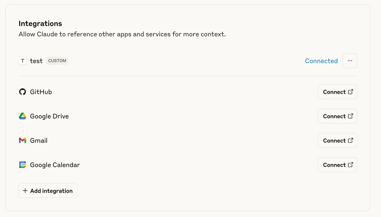 Claude settings screen